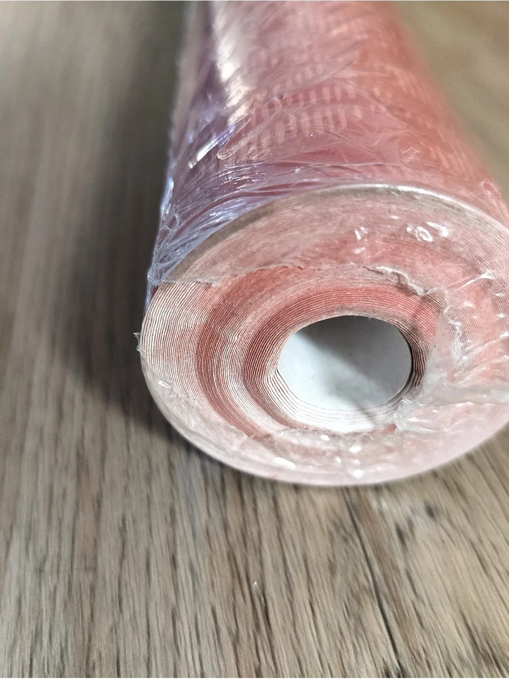 Thibaut Vintage Wallpaper T-4266 Coral Pink Damask Stripe Double Roll